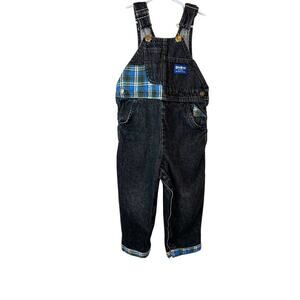 OSHKOSH B'GOSH Vintage Overalls 100% Cotton in Black Boys Size 3T